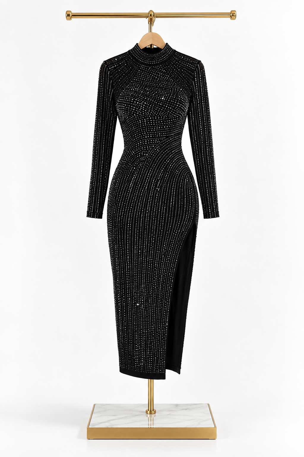 DAHLIA — Robe noire scintillante
